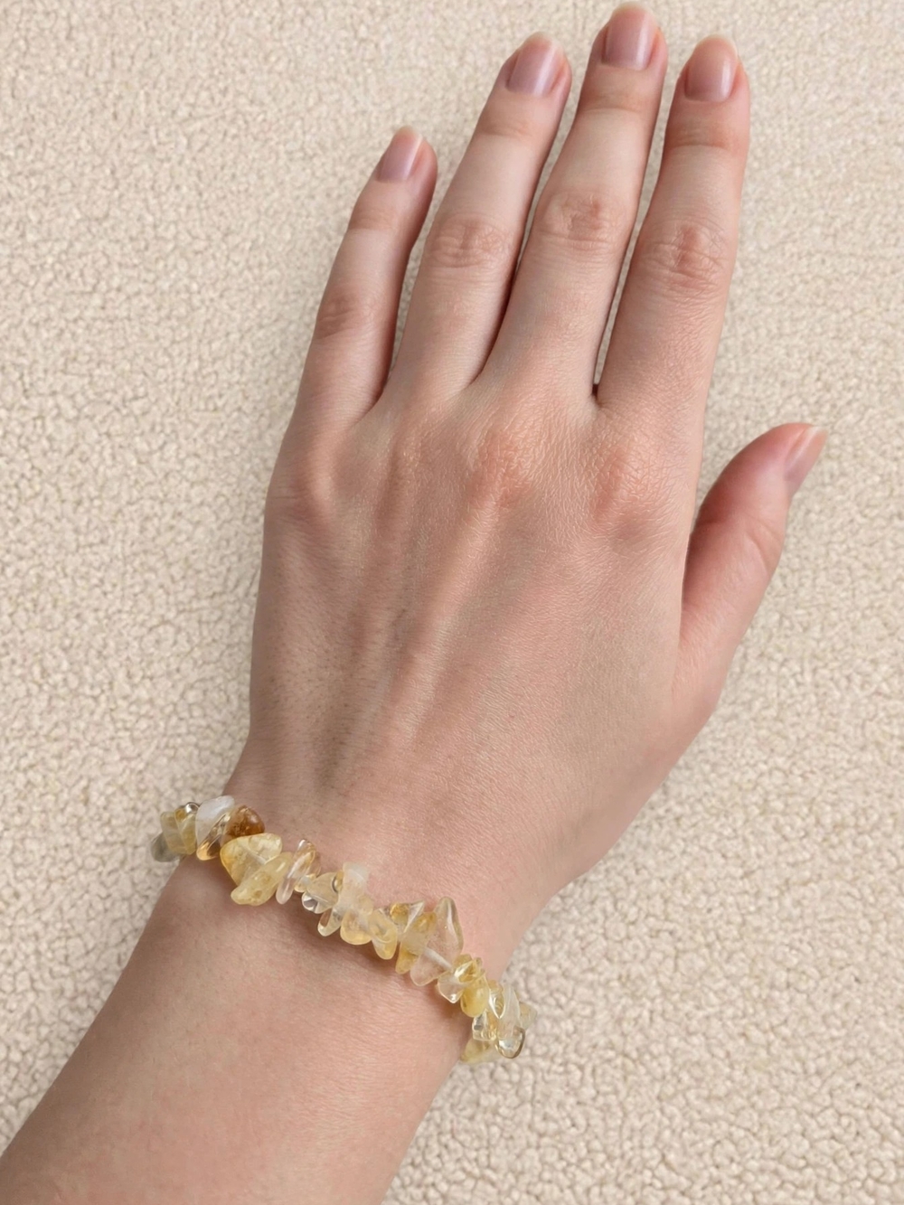 Citrine Chip Bracelet - Yellow Gemstone Bracelet